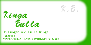 kinga bulla business card